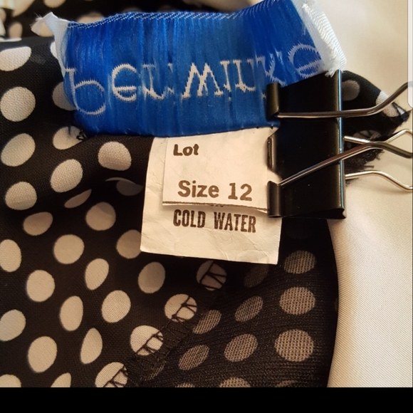 Vintage Periwinkle Polka Dot Dress - Picture 8 of 11